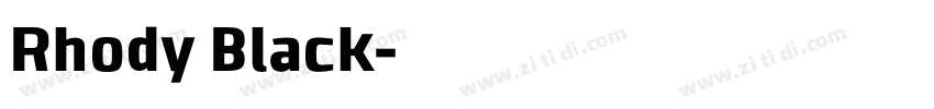 Rhody Black字体转换